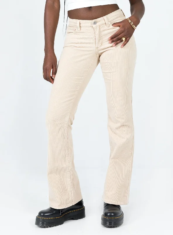 Belt Loops Jeans for Accessorizing -Abrand 99 Low Boot Latte Cord