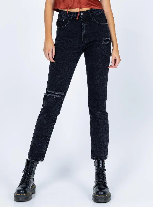 Patchwork Jeans for Bohemian -Charleston Denim Jeans Black