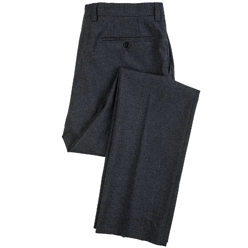 Casual twill pants for easygoing daily outfits -Wool Chino - Charcoal Grey