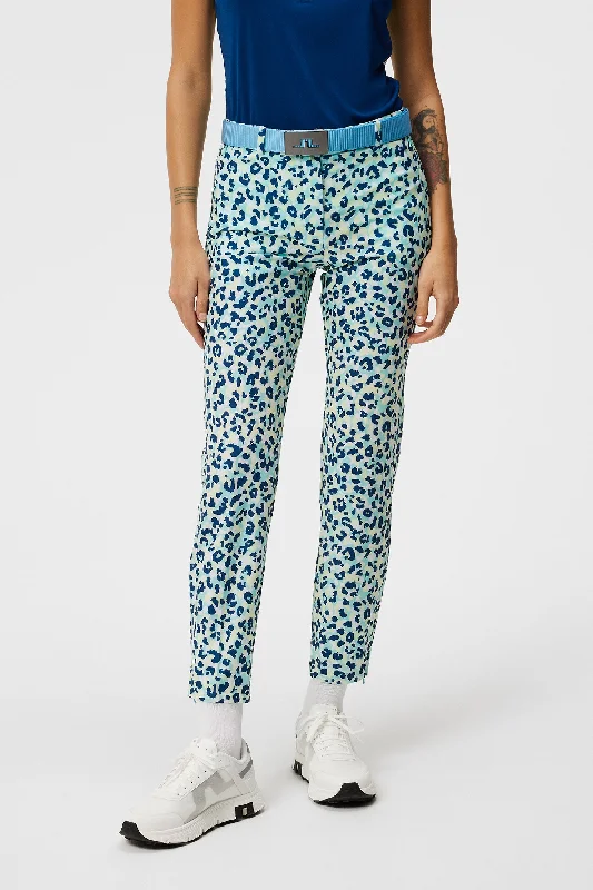 Designer skinny pants for luxury fashion flair -Pia Print Pant