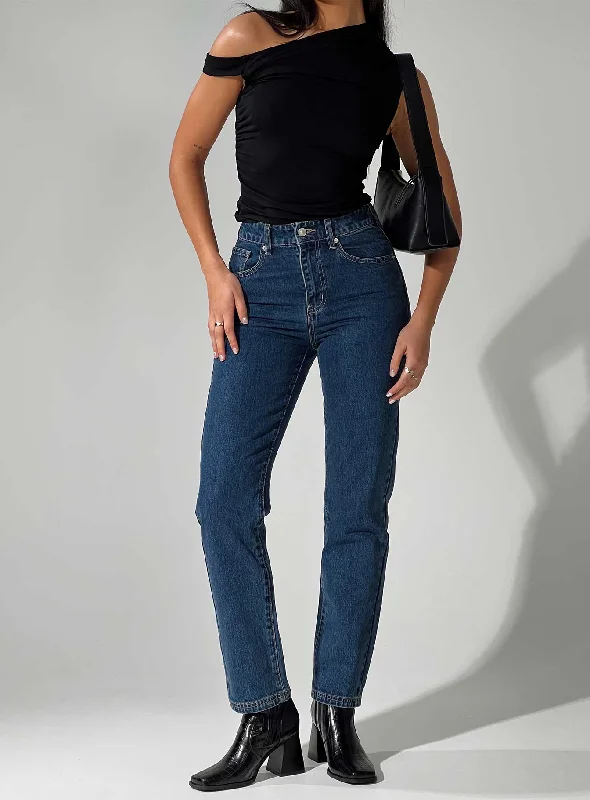 Flare Jeans for Retro Vibe -Gyoke Jeans Dark Wash Denim