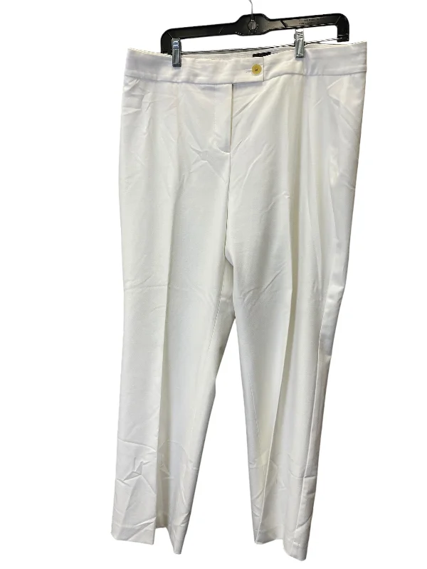 Athletic track pants for running training days -Pants Dress By Talbots In White, Size: 14