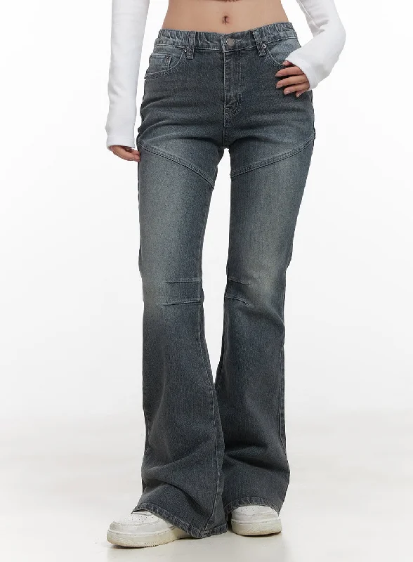 Wedding Jeans for Casual -Carrie Slim-Fit Washed Bootcut Jeans CD416