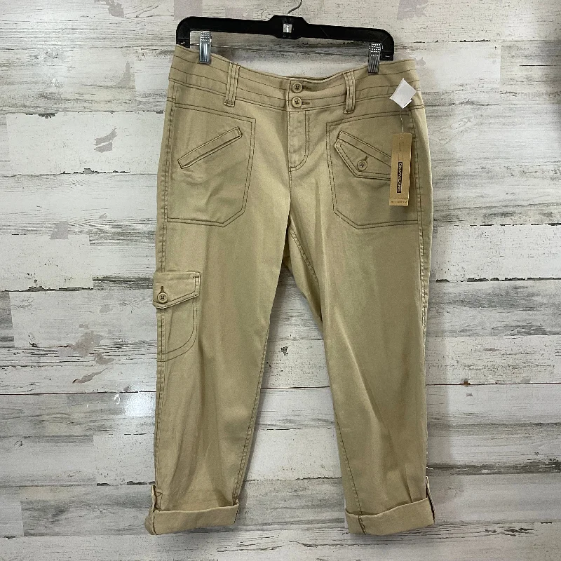 Stretch denim pants for curvy figure flattery -Pants Cargo & Utility By Dkny In Tan, Size: 10