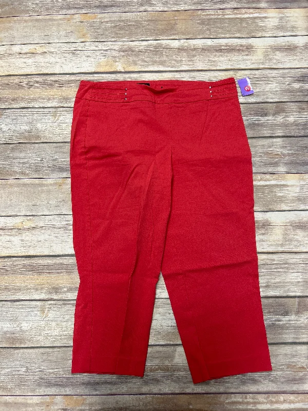 Breathable cotton pants for all-day summer ease -Pants Other By Jm Collections In Red, Size: Xl