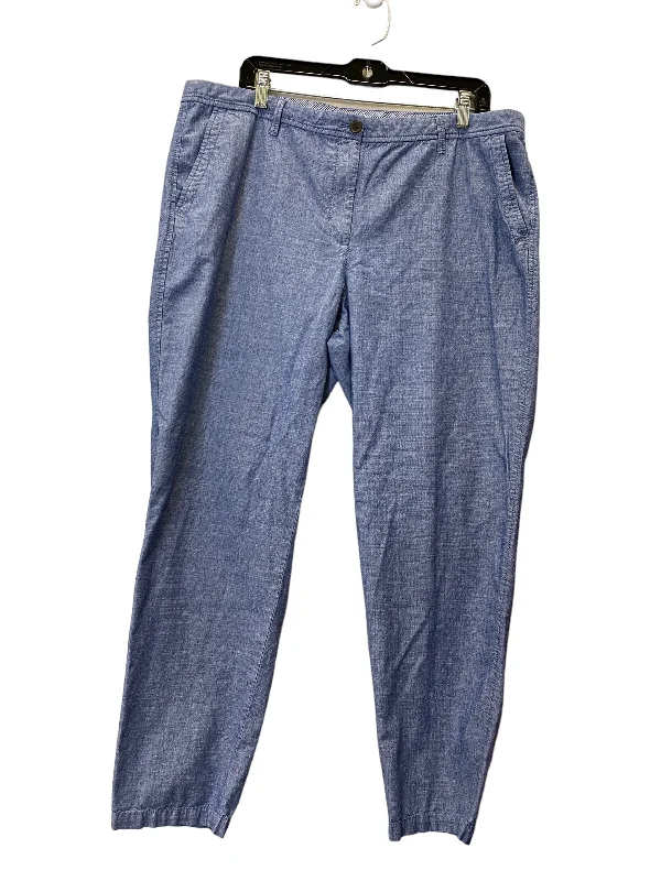 Affordable denim pants for everyday rugged use -Pants Linen By Talbots In Blue Denim, Size: 16