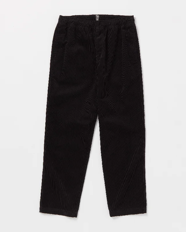 Holiday Jeans for Festive -Psychstone Elastic Waist Pants - Black