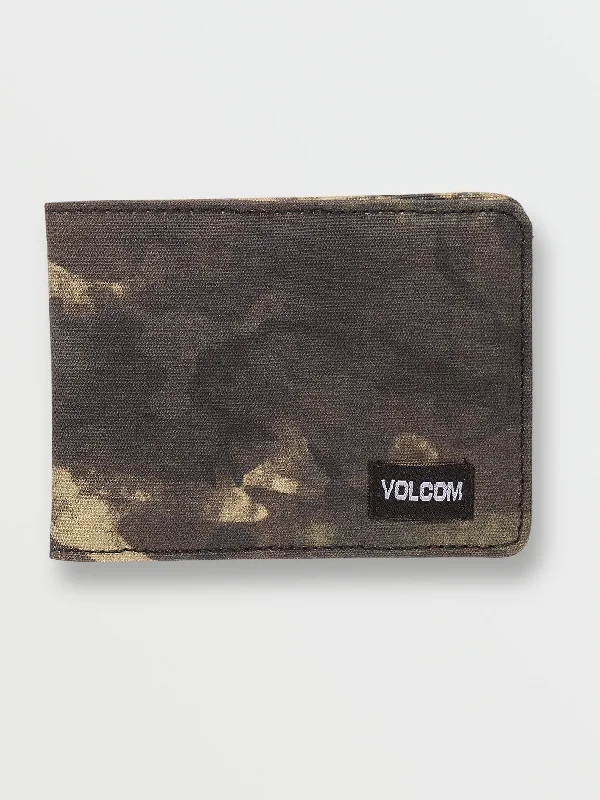 Distressed Jeans for Edgy Style -Post Bifold Wallet - Covert Green