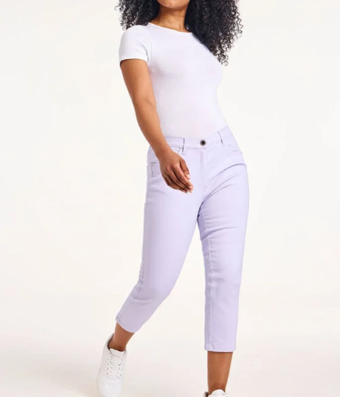 Dark Wash Jeans for Elegance -Lilac Sara Crop Jeans