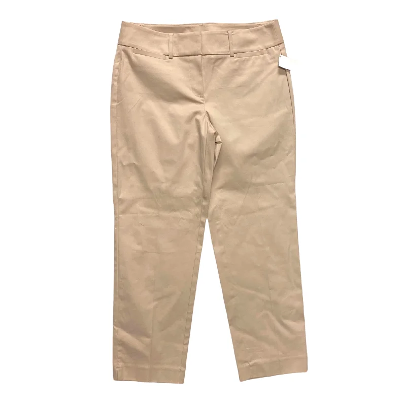 Moisture-wicking pants for intense gym workouts -Pants Cropped By Ann Taylor In Tan, Size: 4