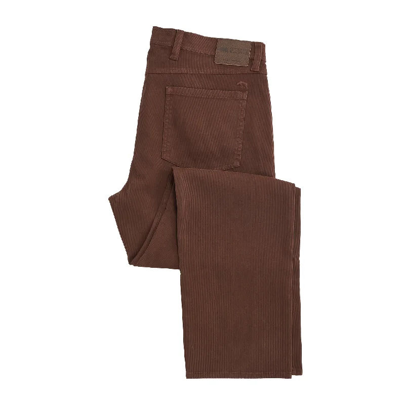 Relaxed fit pants for laid-back comfort wear -Bedford Five Pocket Pant - Chicory Coffee