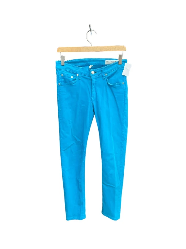 Quick-dry pants for active sports enthusiasts -Pants Cropped By Rag & Bones Jeans In Blue, Size: 6