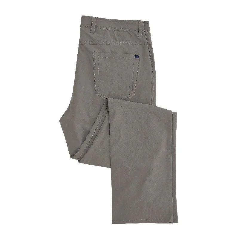 Lightweight travel pants for long flight comfort -Harris Performance Five Pocket Pants - Steel Grey