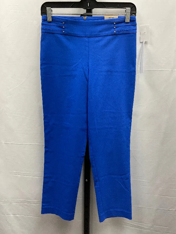 Classic straight-leg pants for versatile daily wear -Pants Dress By Jm Collections In Blue, Size: Petite   S