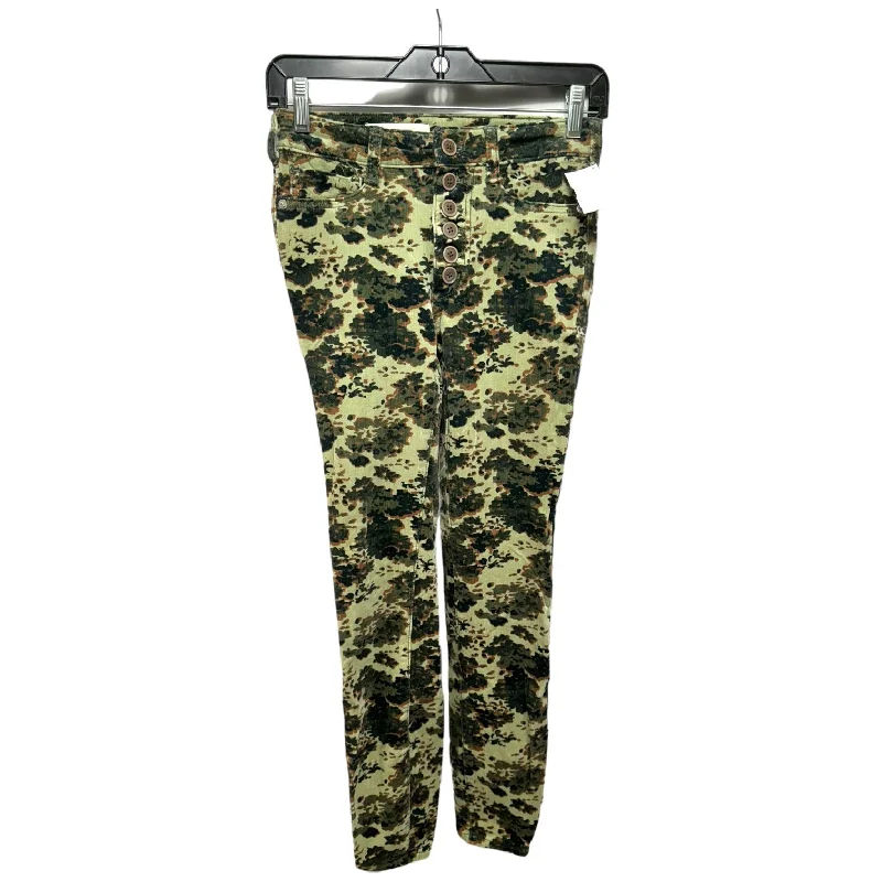 Windproof pants for chilly outdoor activities -Pants Corduroy By Pilcro In Camouflage Print, Size: 0