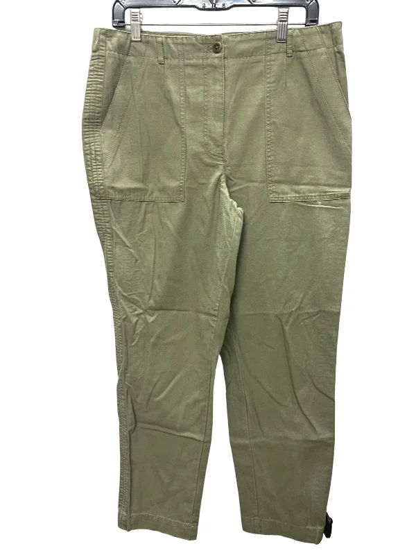 Tailored slim pants for polished business looks -Pants Cargo & Utility By Talbots In Green, Size: L