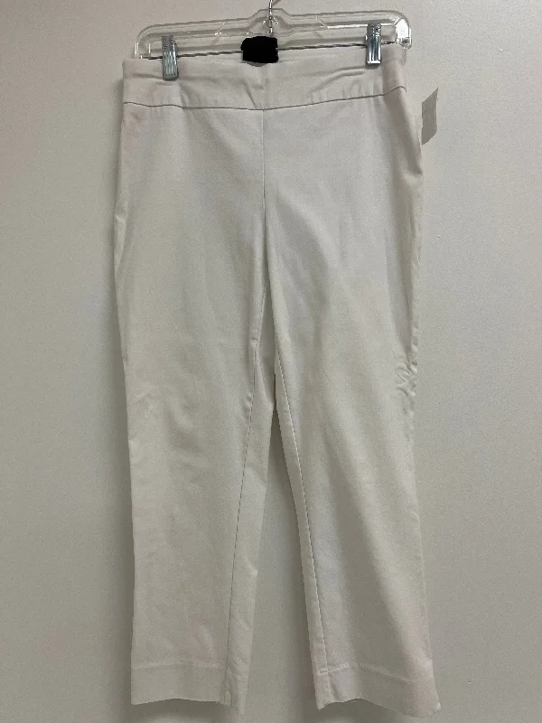 Stretch twill pants for flexible office comfort -Pants Other By Chicos In White, Size: 4