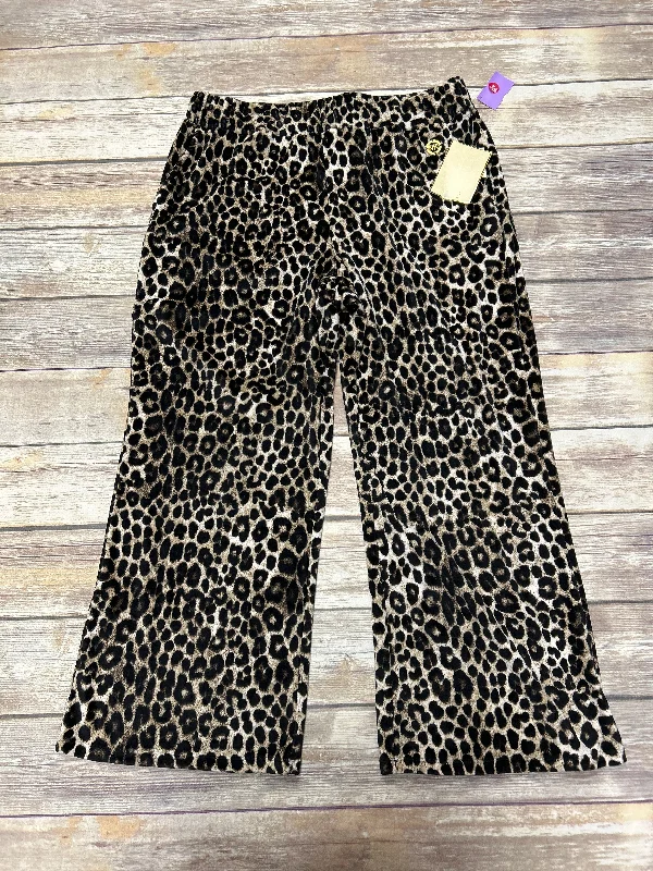 Soft pajama pants for ultimate bedtime comfort -Pants Wide Leg By Michael By Michael Kors In Animal Print, Size: L