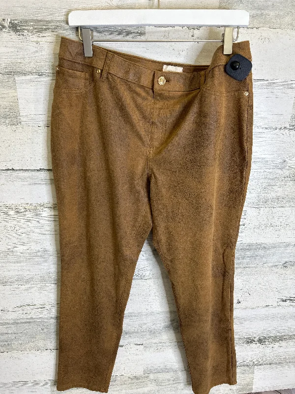 Rugged work pants for construction job durability -Pants Other By Chicos In Brown, Size: 14