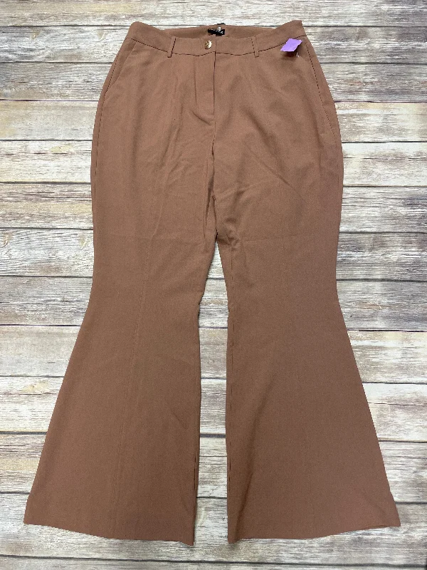 Lightweight travel pants for long flight comfort -Pants Dress By City Chic In Brown, Size: 16