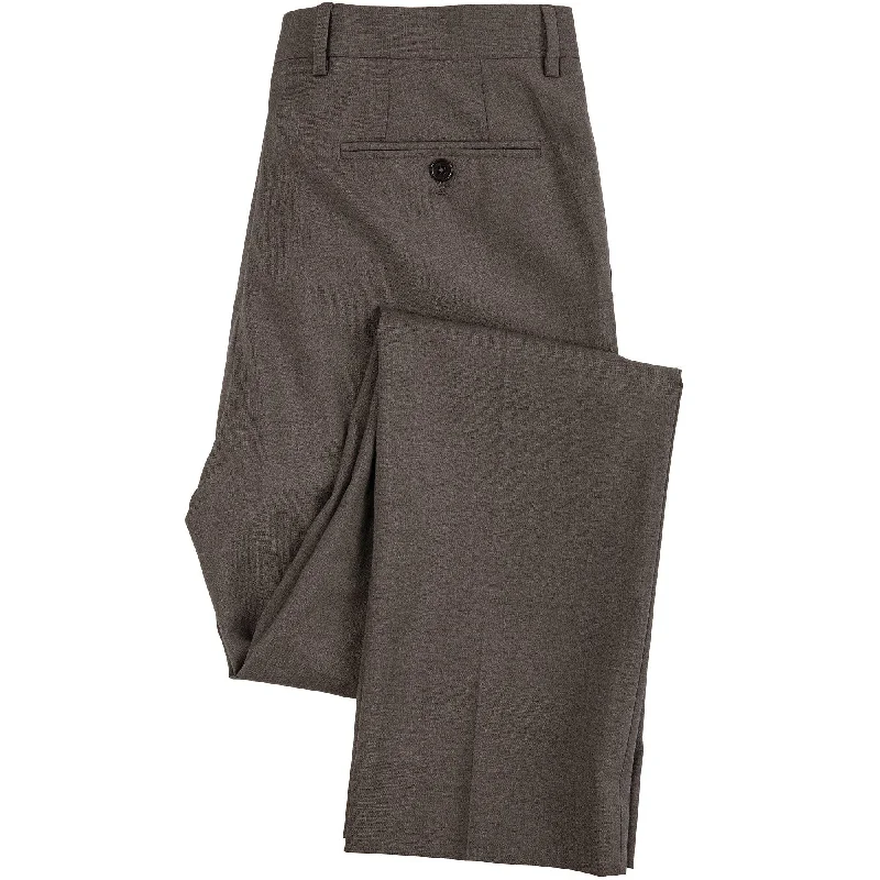 Elegant wide-leg pants for upscale dinner dates -Wool Chino - Walnut