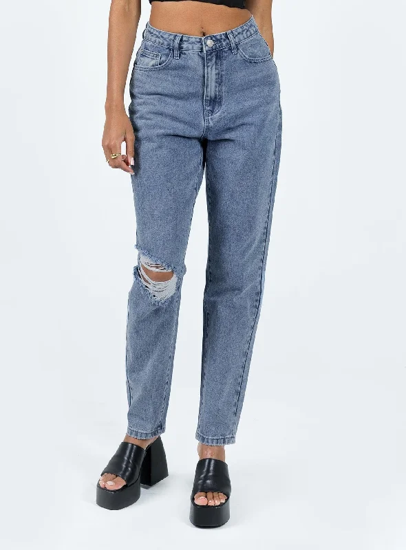 Skinny Jeans for Slim Fit -Unofficial High Waisted Mom Jean Light Wash Denim