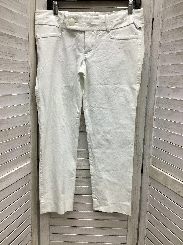 Flowy culottes pants for breezy summer style -Pants Cropped By Lilly Pulitzer In White, Size: 6