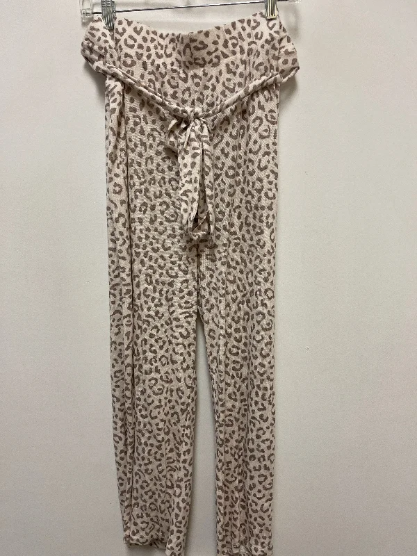 Relaxed cotton pants for breezy casual days -Pants Lounge By Bobeau In Animal Print, Size: 2x