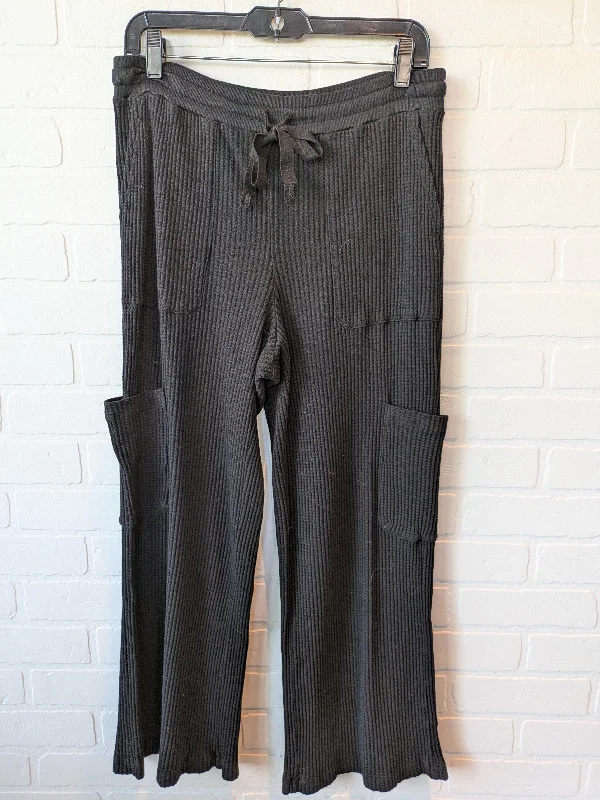 High-rise flare pants for vintage chic appeal -Pants Lounge By Stateside In Black, Size: S