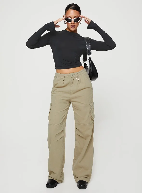 Affordable Jeans for Budget -Paige Mid Rise Cargo Jean Sage