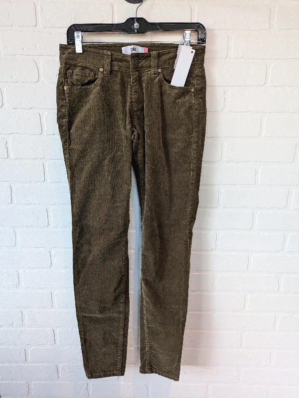 High-rise flare pants for vintage chic appeal -Pants Corduroy By Cabi In Green, Size: 2