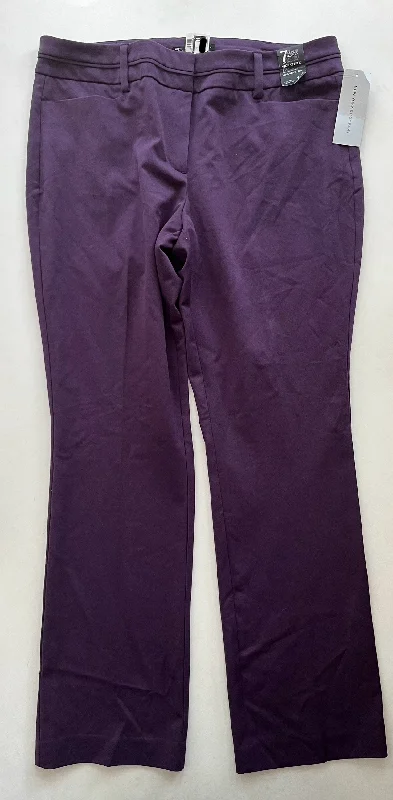 Versatile black pants for any occasion pairing -Pants Work/dress By New York And Co O In Purple, Size: 14