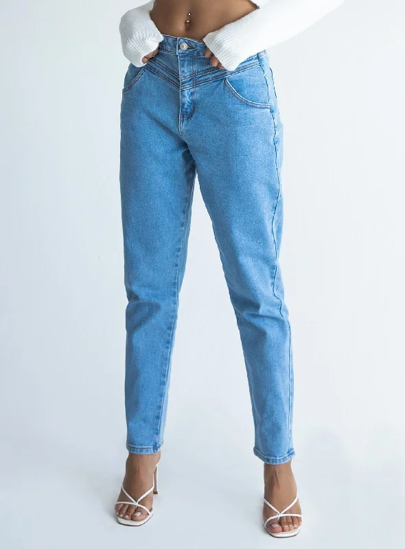 Valentine's Day Jeans for Romantic -Leila Yolk Mom Denim Jeans