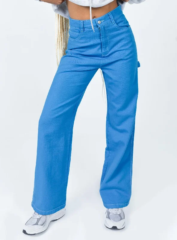 Organic Jeans for Natural -Leisure Straight Leg Jeans Blue