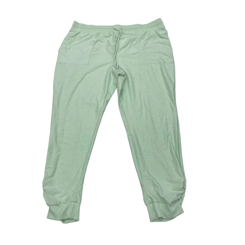 Stretchy skinny pants for figure-hugging appeal -GREEN PANTS LOUNGE by CLOTHES MENTOR Size:XL