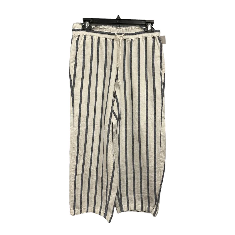 Stylish cropped pants for warm season trends -Pants Linen By J. Crew In Striped Pattern, Size: S