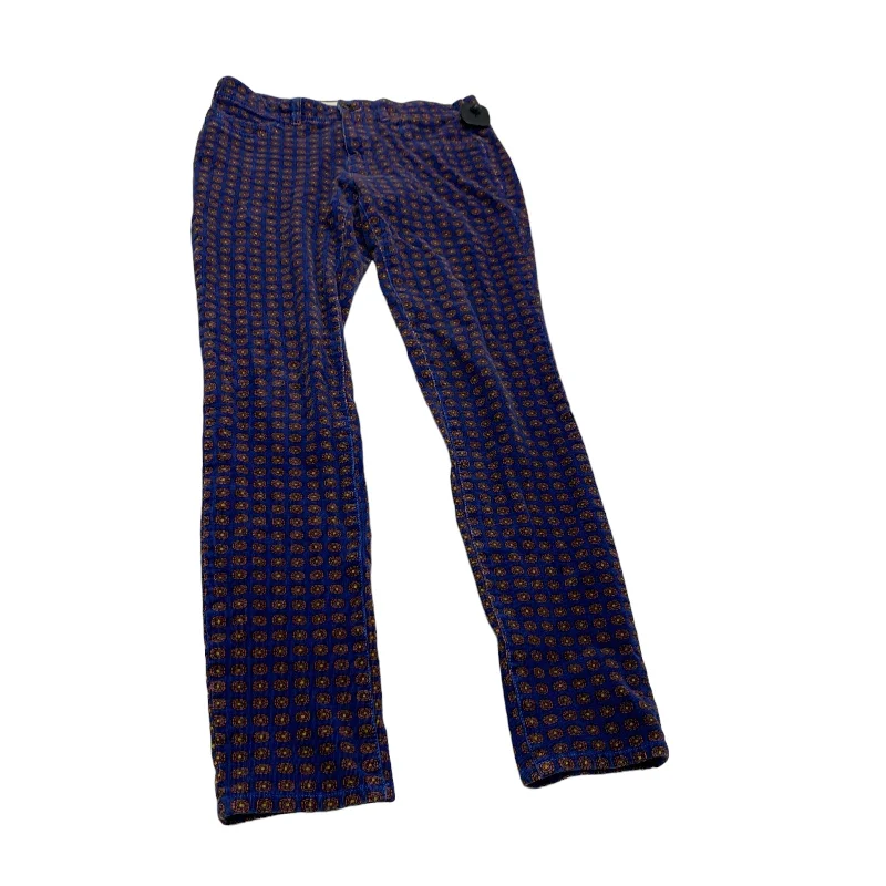 Relaxed fit pants for laid-back comfort wear -Pants Corduroy By Pilcro In Blue & Brown, Size: 4