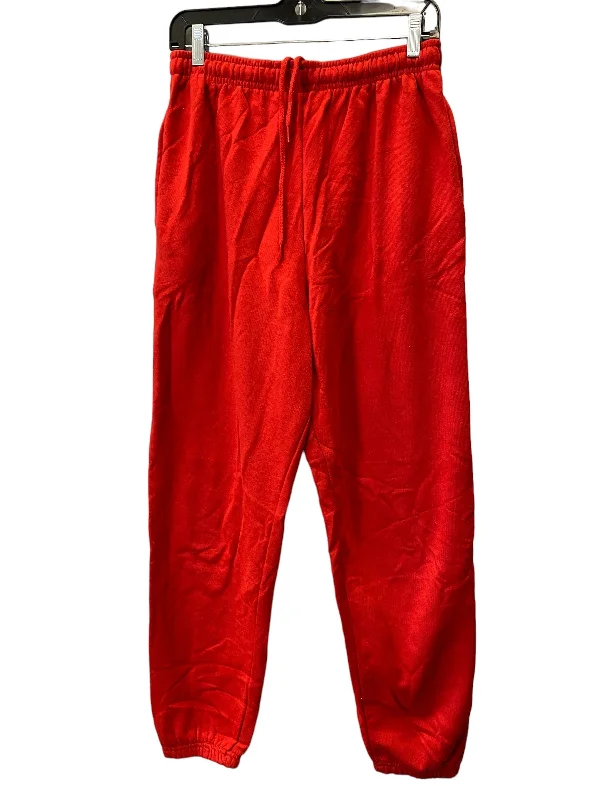 Bold patterned pants for standout fashion statements -Pants Joggers By Pretty Little Thing In Red, Size: M