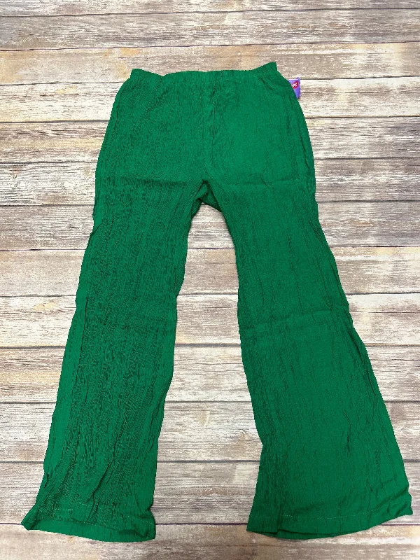 Slim-fit dress pants for sharp evening events -Pants Wide Leg By Shein In Green, Size: L