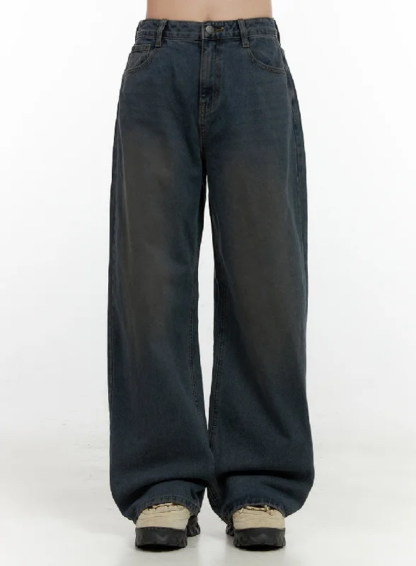 Recycled Jeans for Green -Daphne Comfy Wide-Leg Jeans ON404