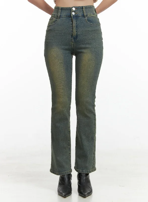 Club Jeans for Social -Pamela Belt Bootcut Jeans OG407