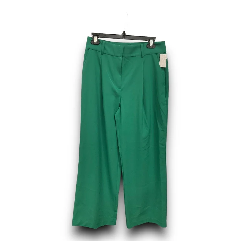 Warm flannel pants for chilly morning lounging -Pants Wide Leg By Loft In Green, Size: 4