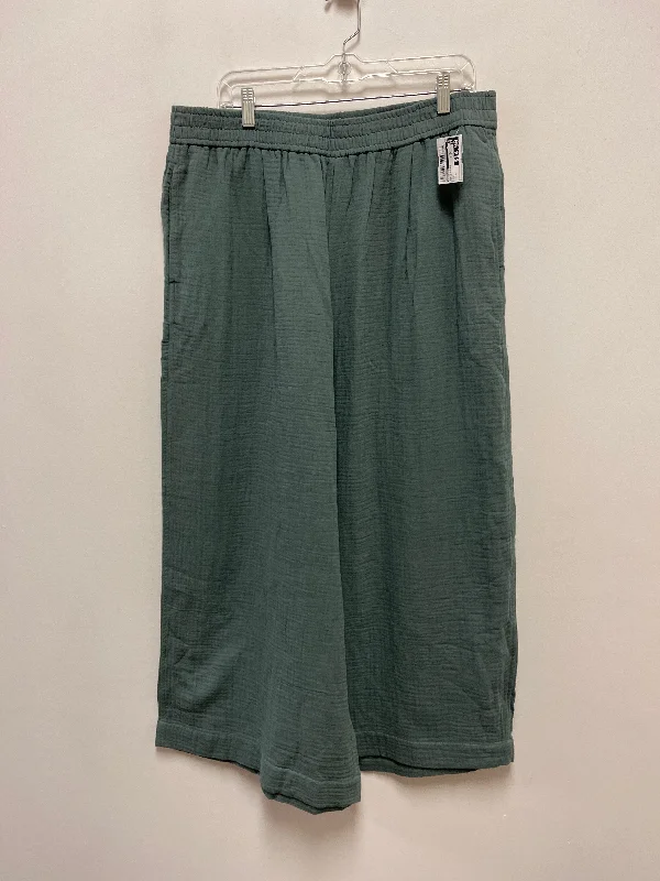 Cozy sweatpants pants for lazy Sunday mornings -Pants Linen By Madewell In Green, Size: Xl