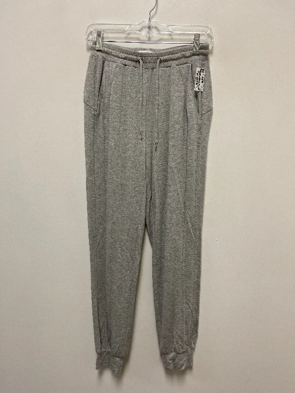 Vintage high-waisted pants for nostalgic wardrobe charm -Pants Lounge By Liverpool In Grey, Size: 4