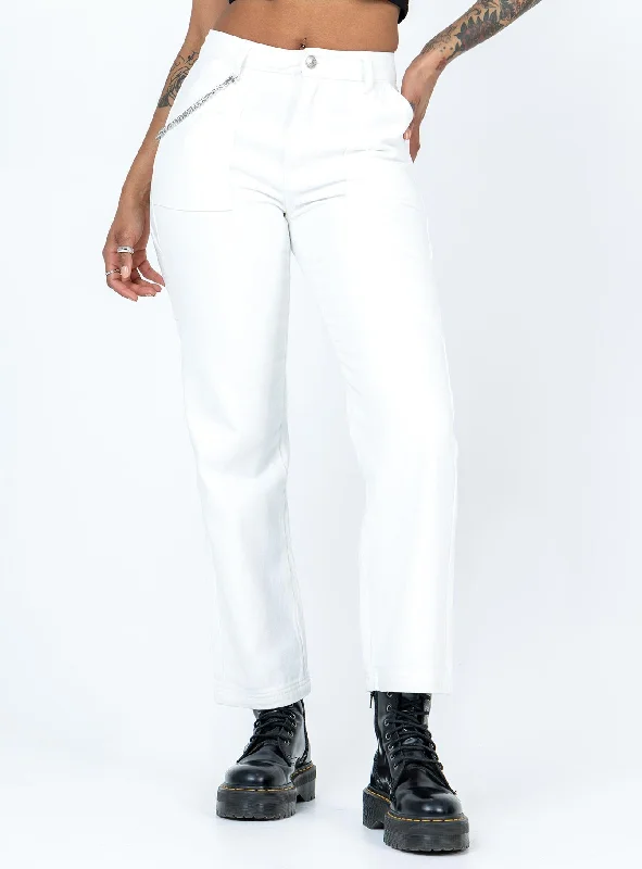 Denim Jeans for Durability -Julia Carpenter Denim Jeans White