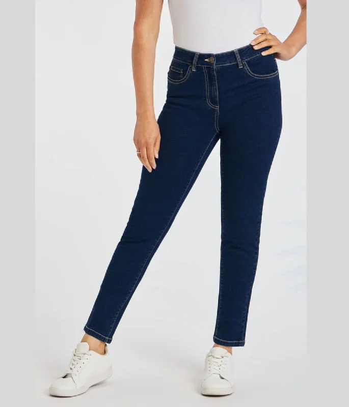 Skinny Jeans for Slim Fit -Dark Denim Susie Slim Leg Crop Jean