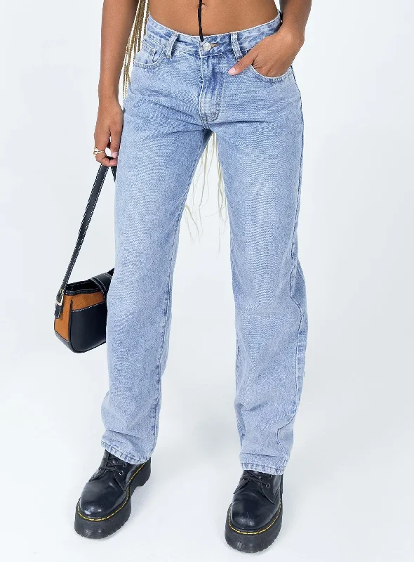 Designer Jeans for Luxury -Stunner Low Rise Light Wash Jeans Denim