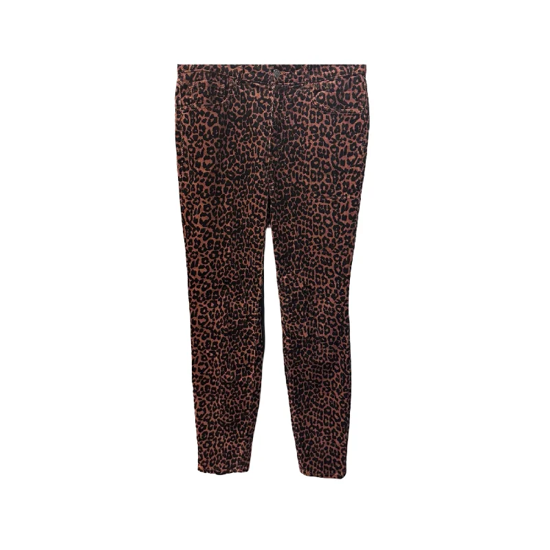 Classic wool pants for cold weather elegance -Pants Corduroy By Loft In Animal Print, Size: 6