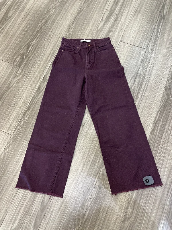 Tailored slim pants for polished business looks -Pants Cropped By Zara In Purple, Size: 2