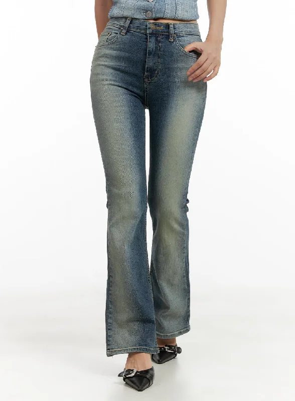 Affordable Jeans for Budget -Mia Slim Washed Bootcut Jeans CL431